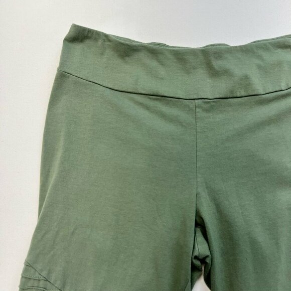 Ultra Flirt Womens Leggings Pants Green Mid Rise Stretch Cotton Blend Large - Picture 6 of 10